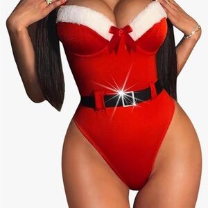 NWT RSLOVE Red Santa-Inspired Bodysuit